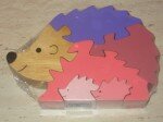 Jeż - nauka kolorów | puzzle drewniane